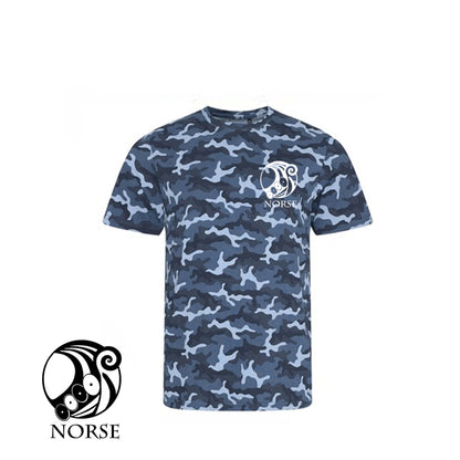 Norse Camo Unisex Cotton T-Shirt Blue
