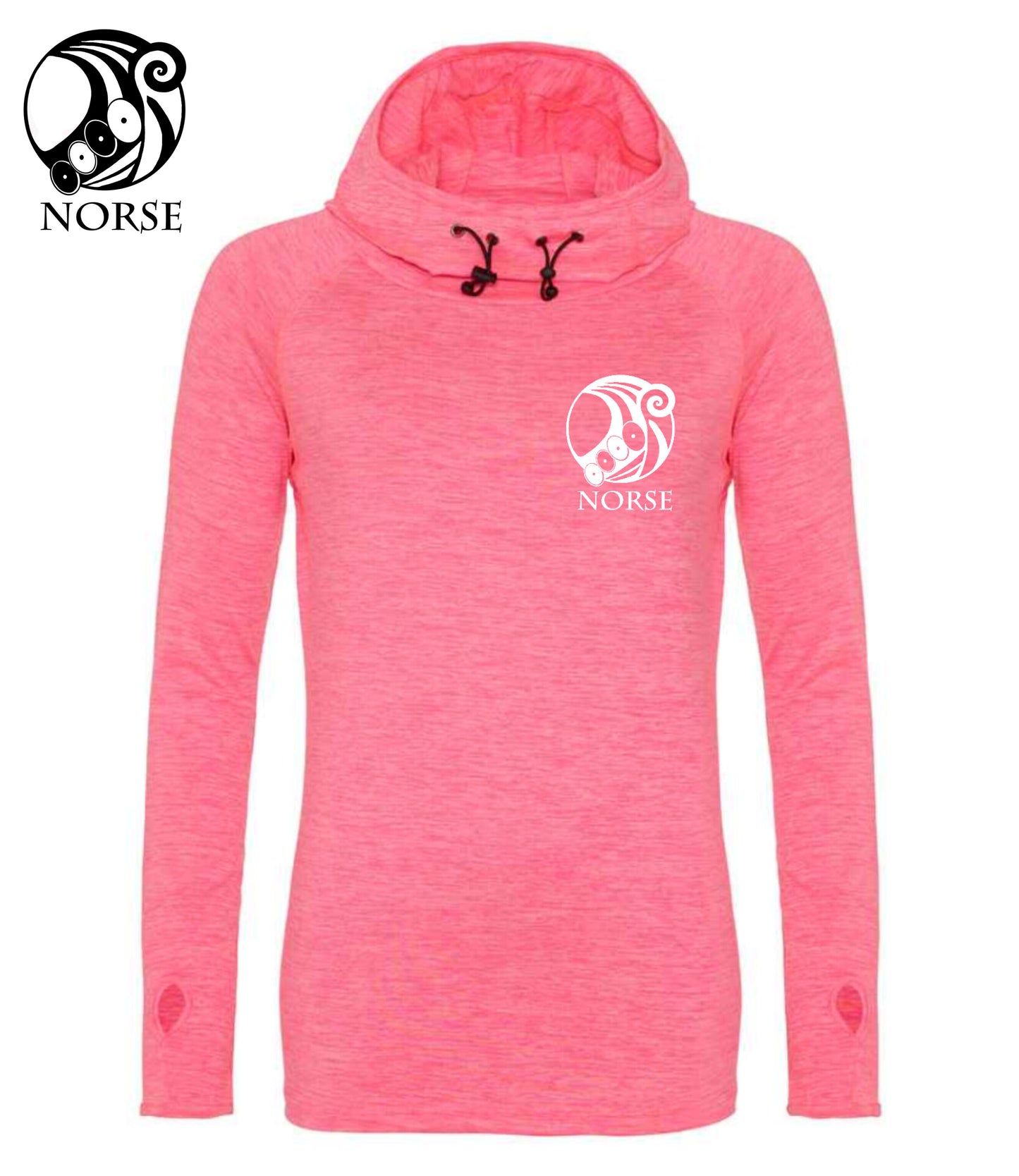 Norse Women's Cool Cowl Neck Vegan Top Electric Pink