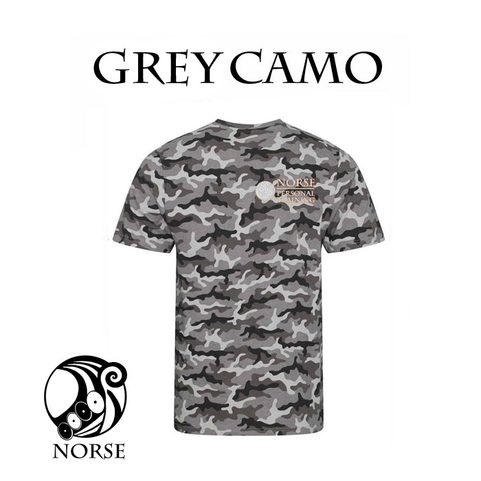 Norse Camo Unisex Cotton T-Shirt Grey