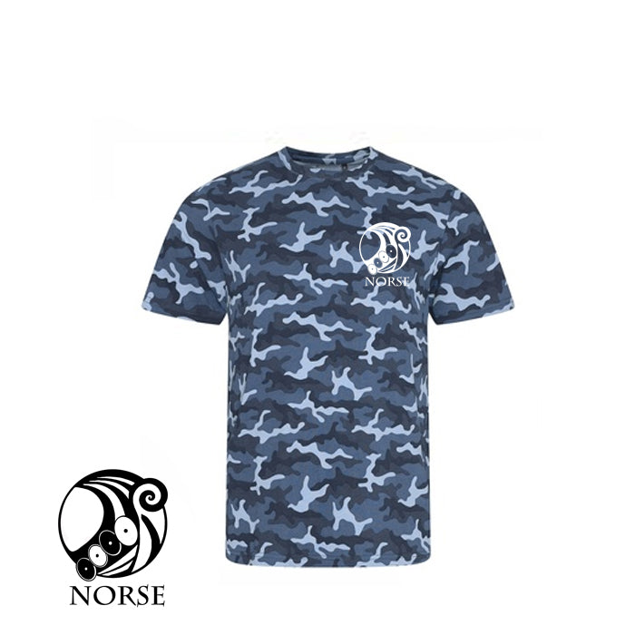 Norse Camo Unisex Cotton T-Shirt Blue